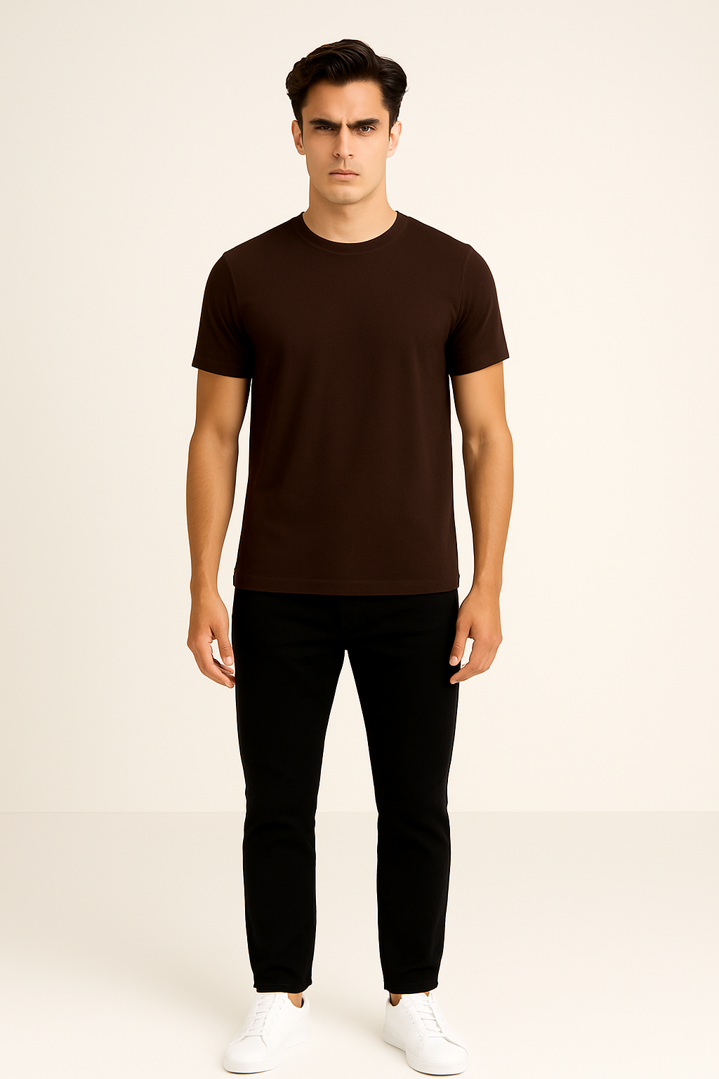 PoshFlair Classic Round Neck T-Shirt