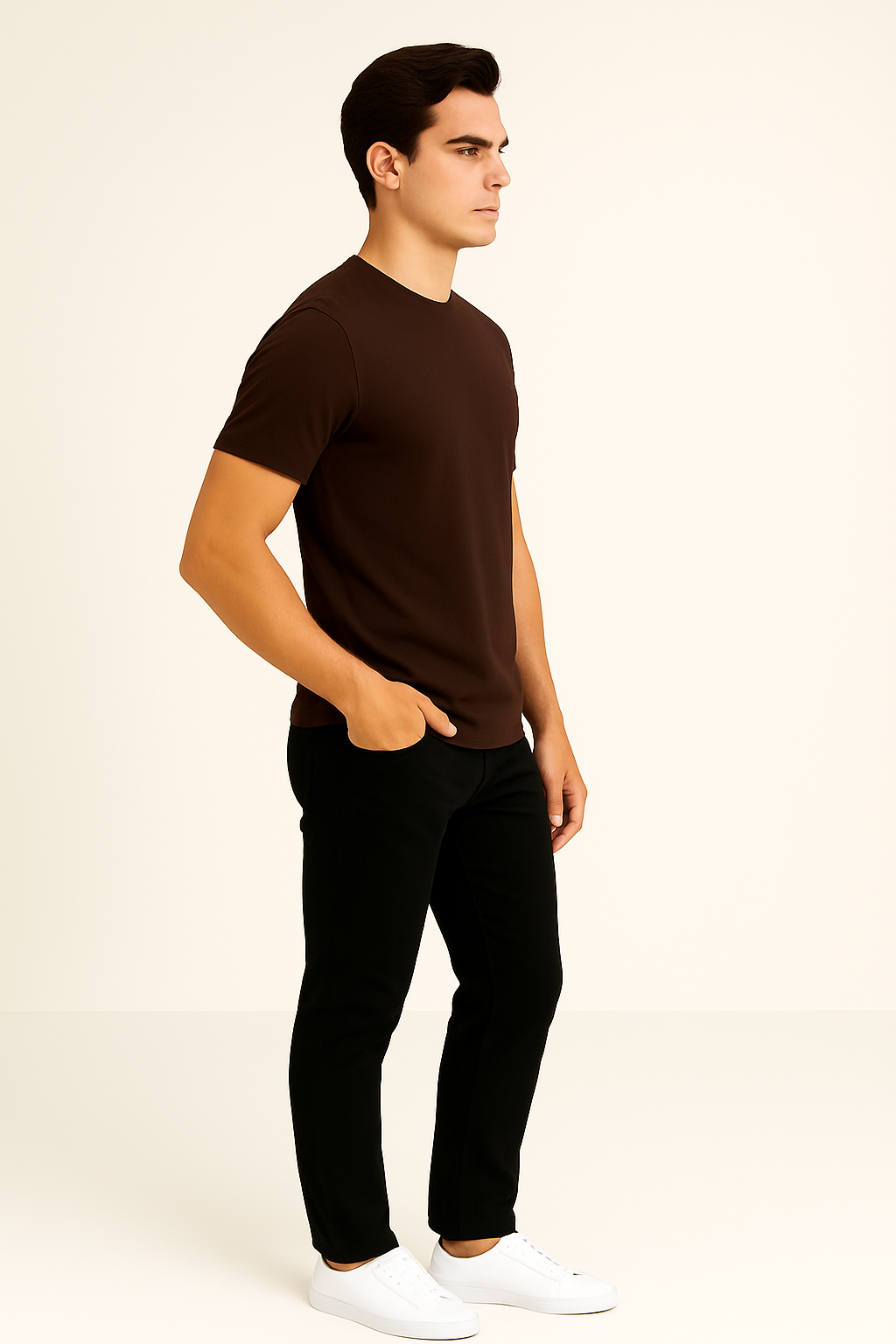 PoshFlair Classic Round Neck T-Shirt