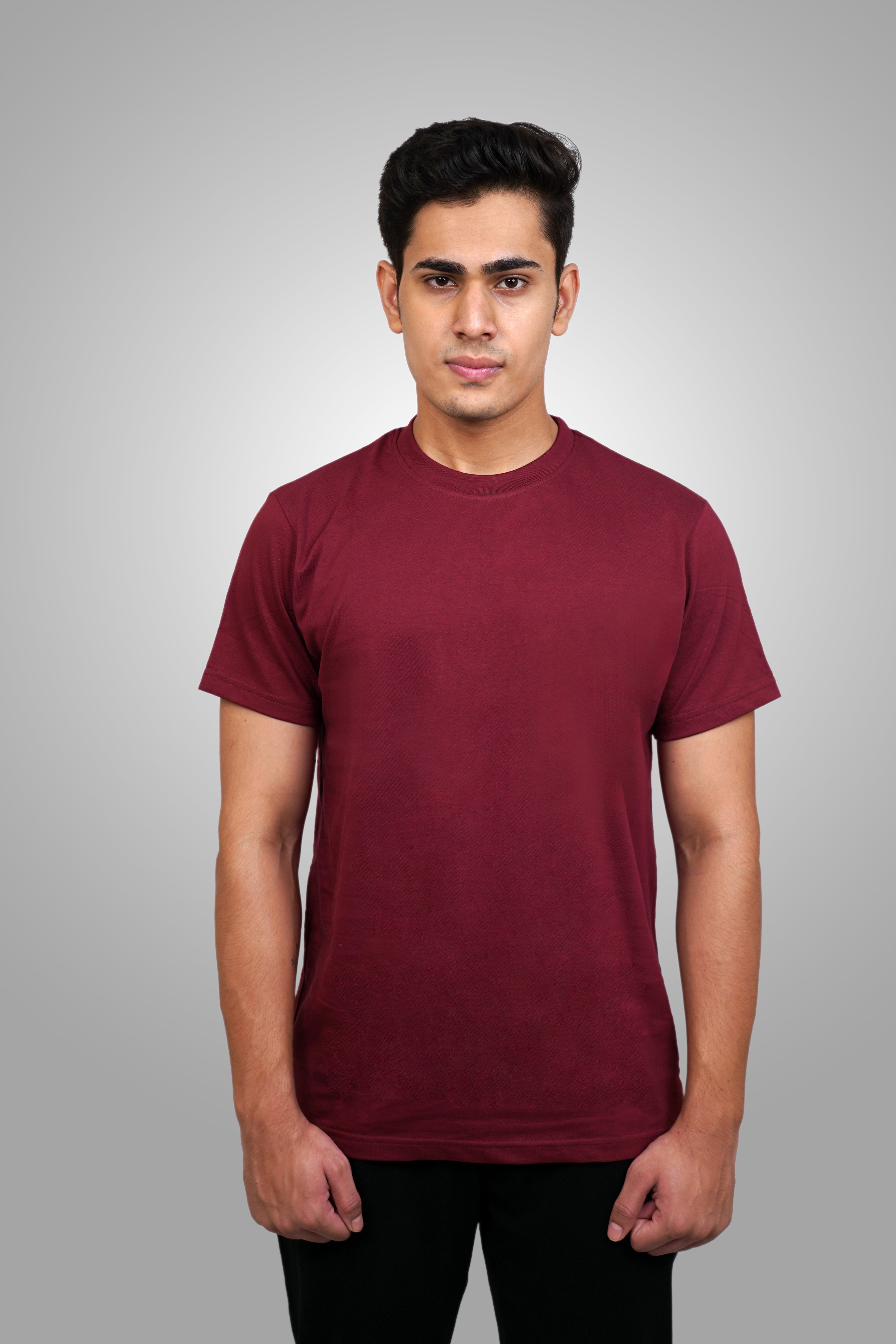 PoshFlair Classic Round Neck T-Shirt