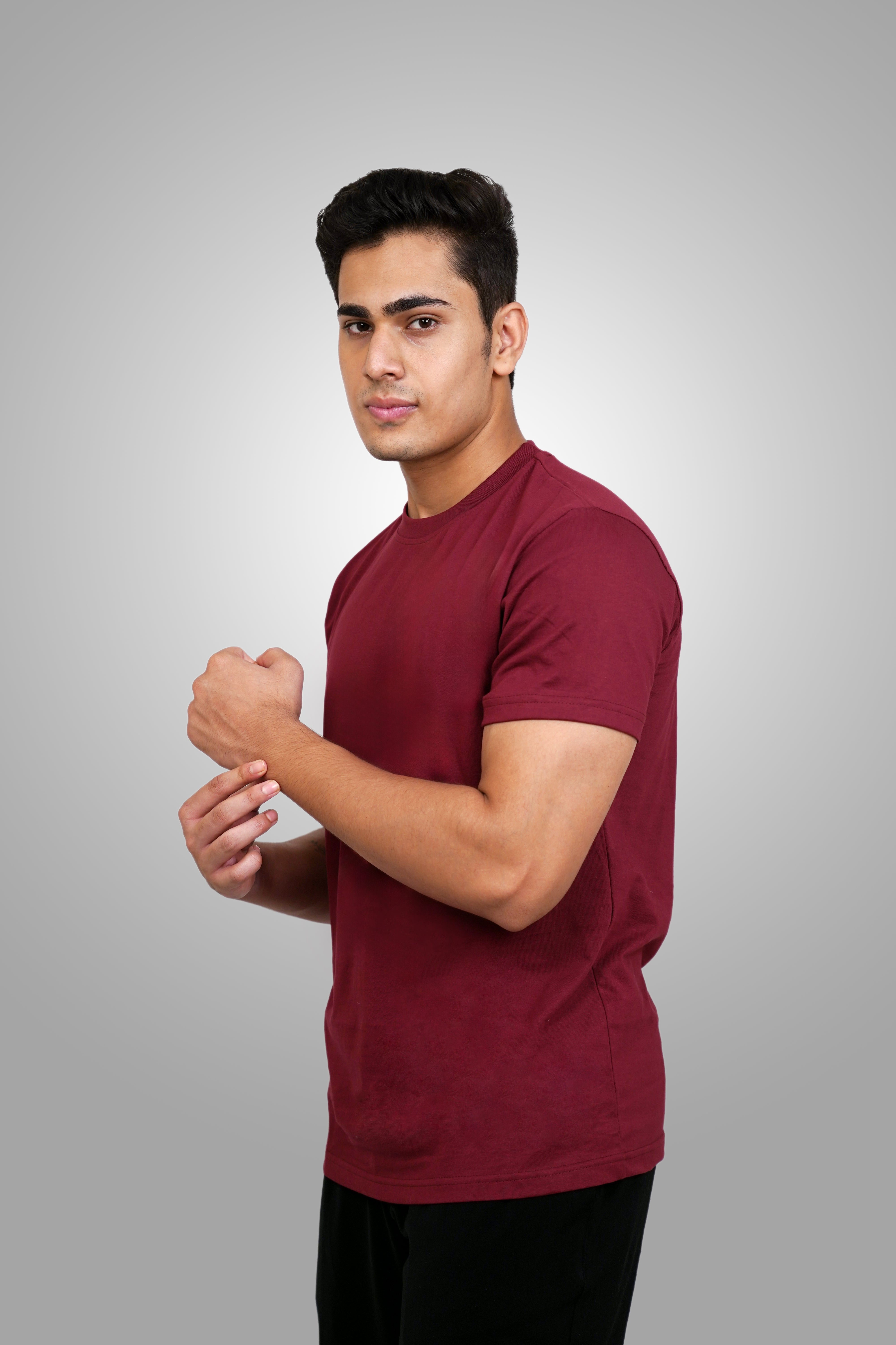 PoshFlair Classic Round Neck T-Shirt
