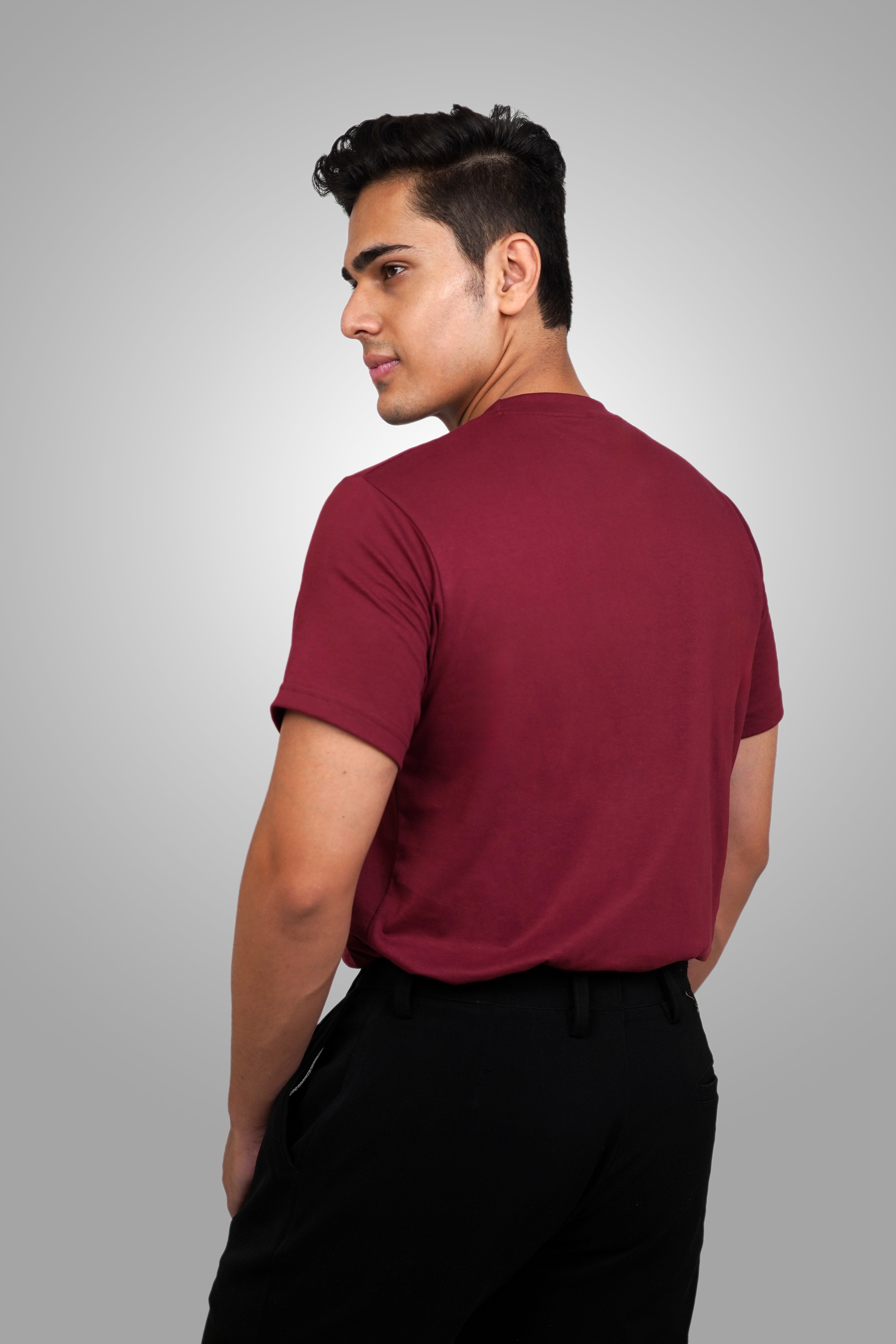 PoshFlair Classic Round Neck T-Shirt