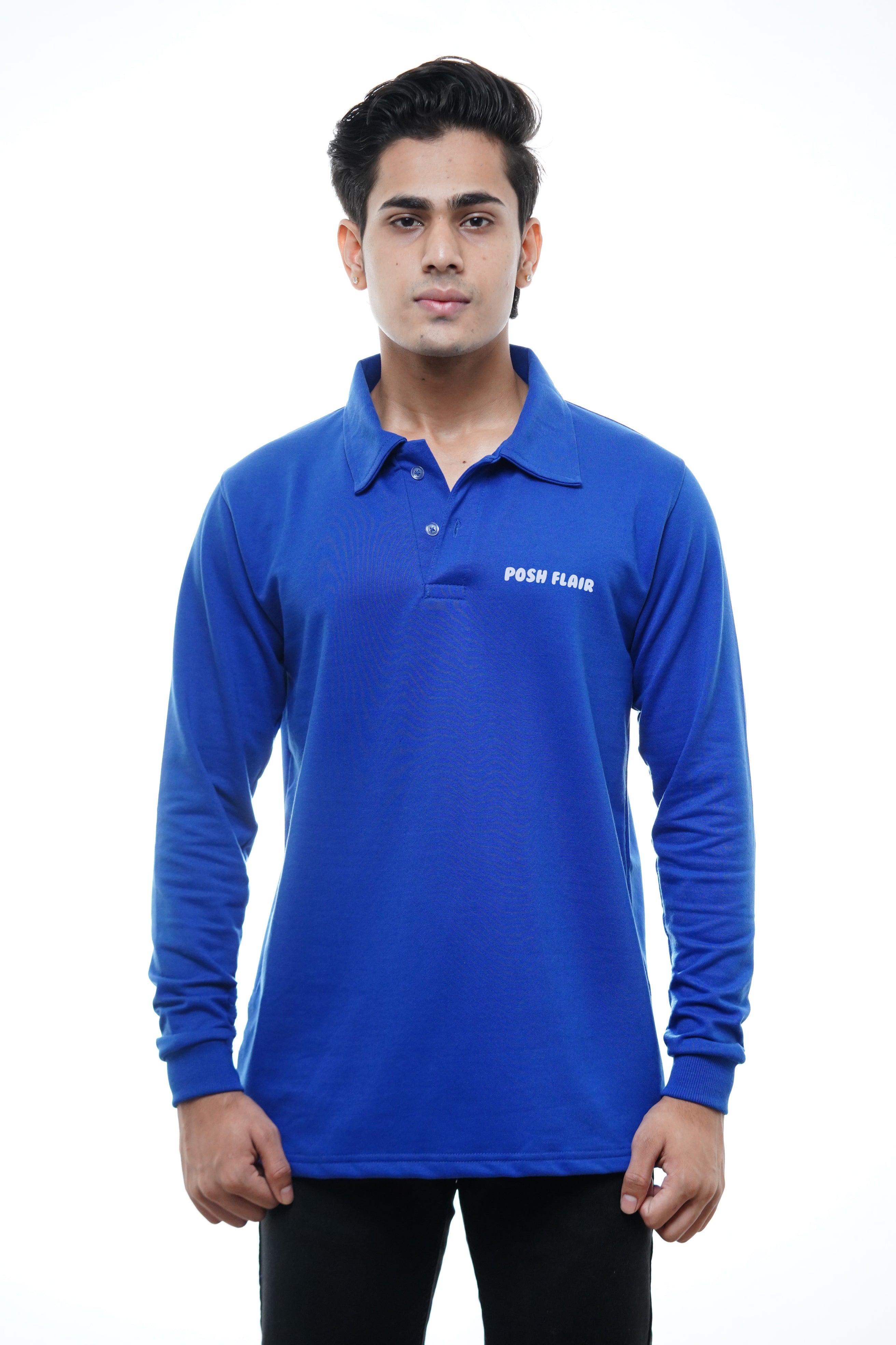 Men's Full Sleeve's Polo Bubble Puff T-shirt