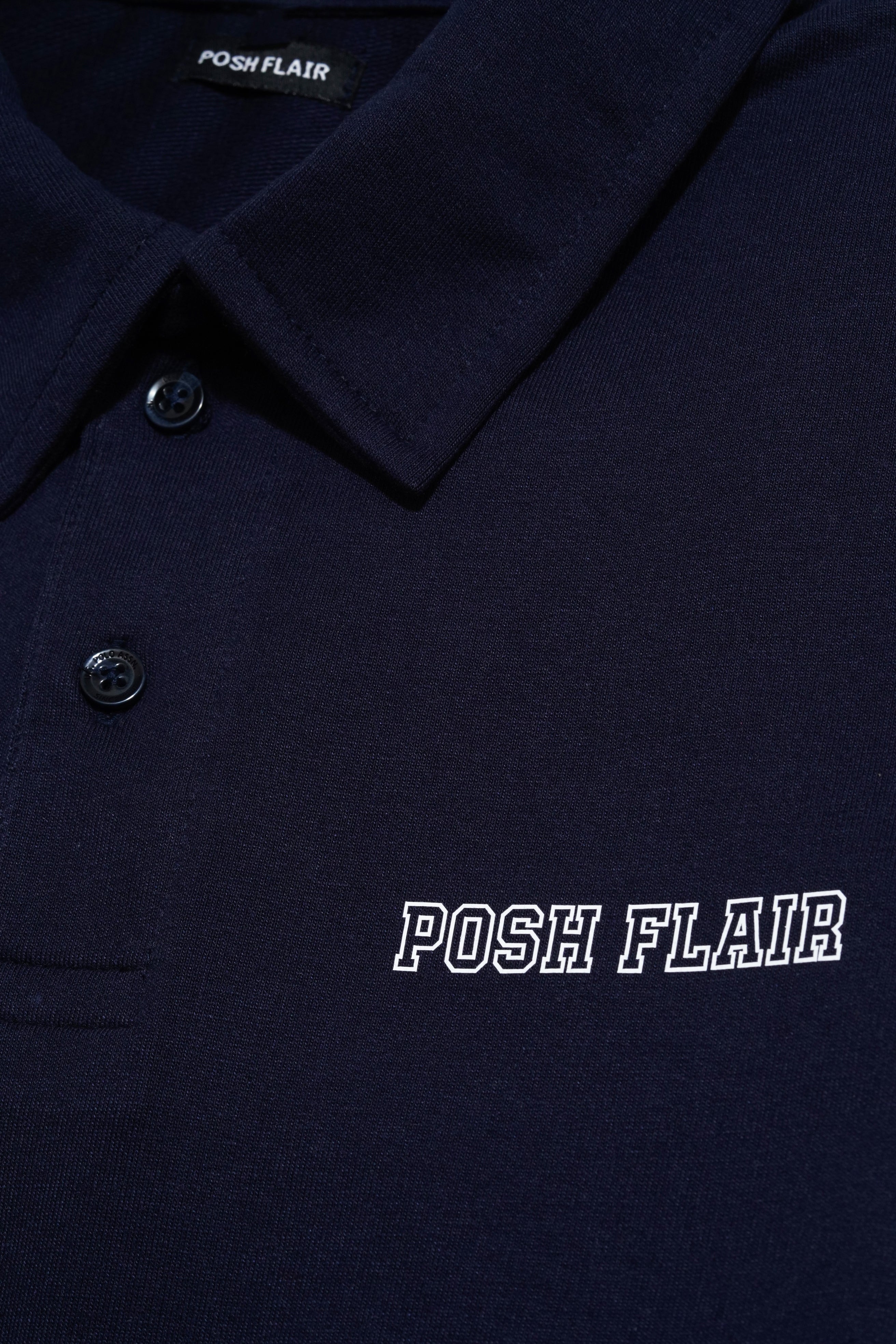 Men's Half Sleeve Poshflair Rubber Print Polo t-shirt