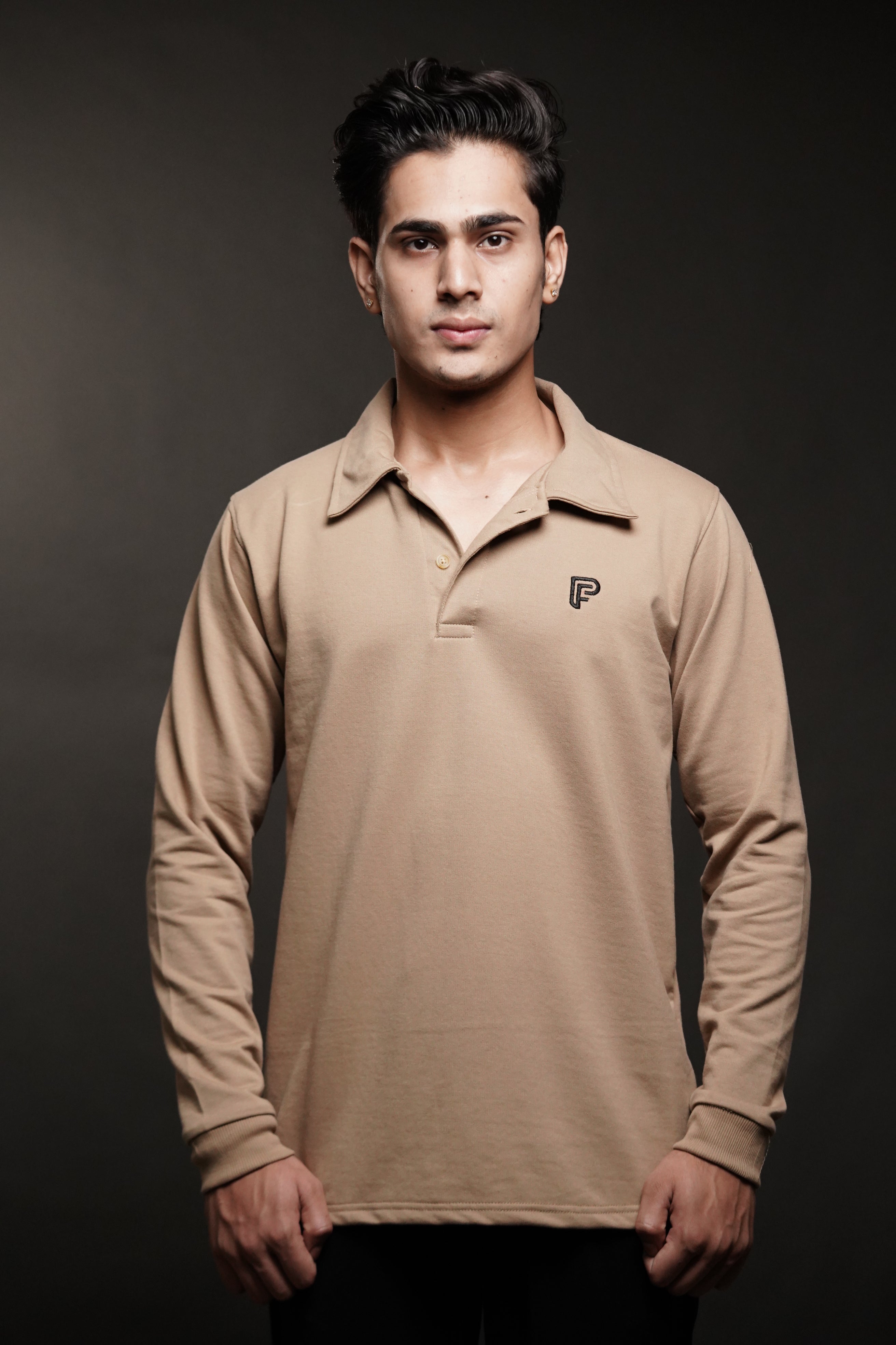 Men's Full sleeve's Polo Embroidery Logo T-shirt