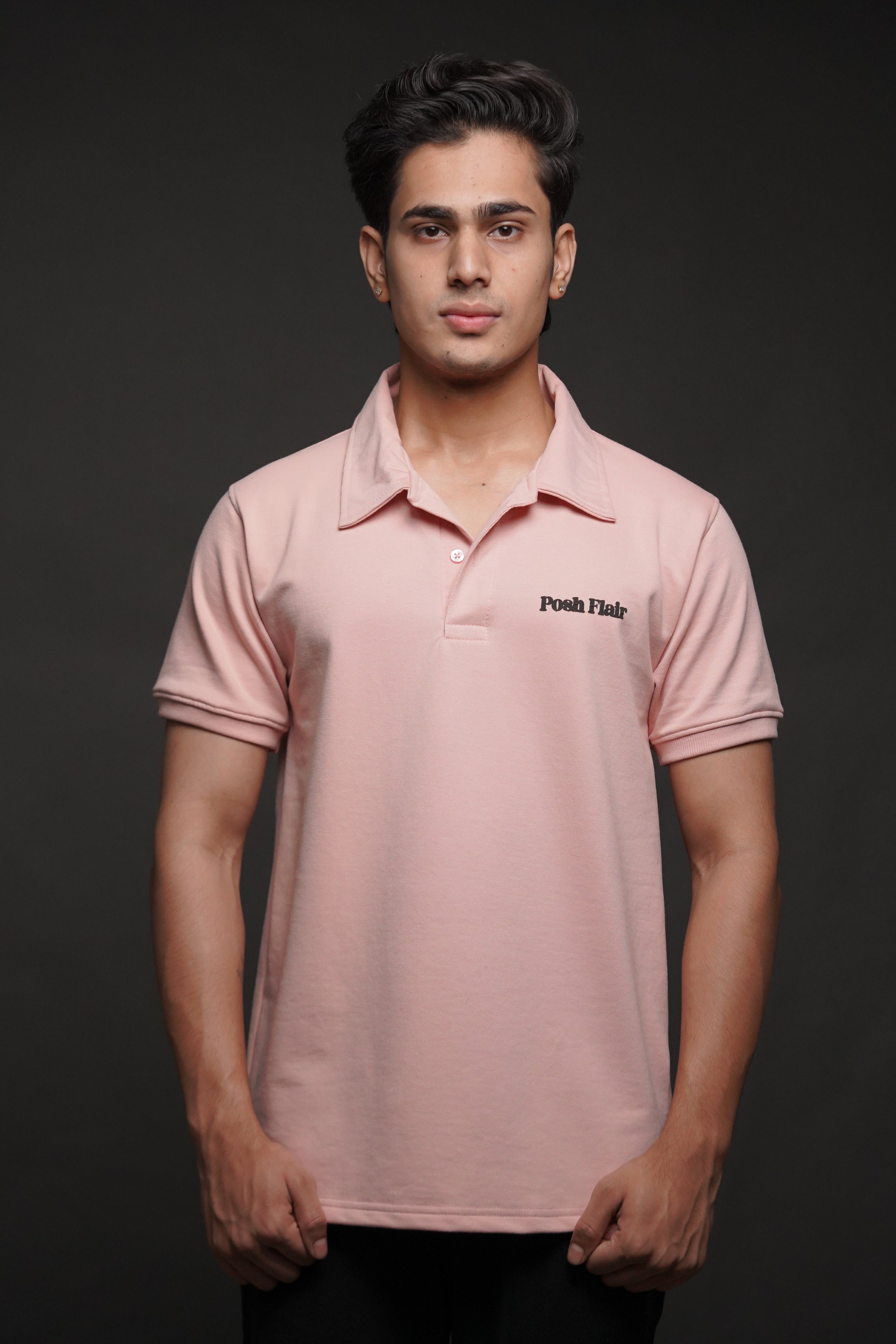 Men's Half Sleeve Poshflair Puff Polo t-shirt