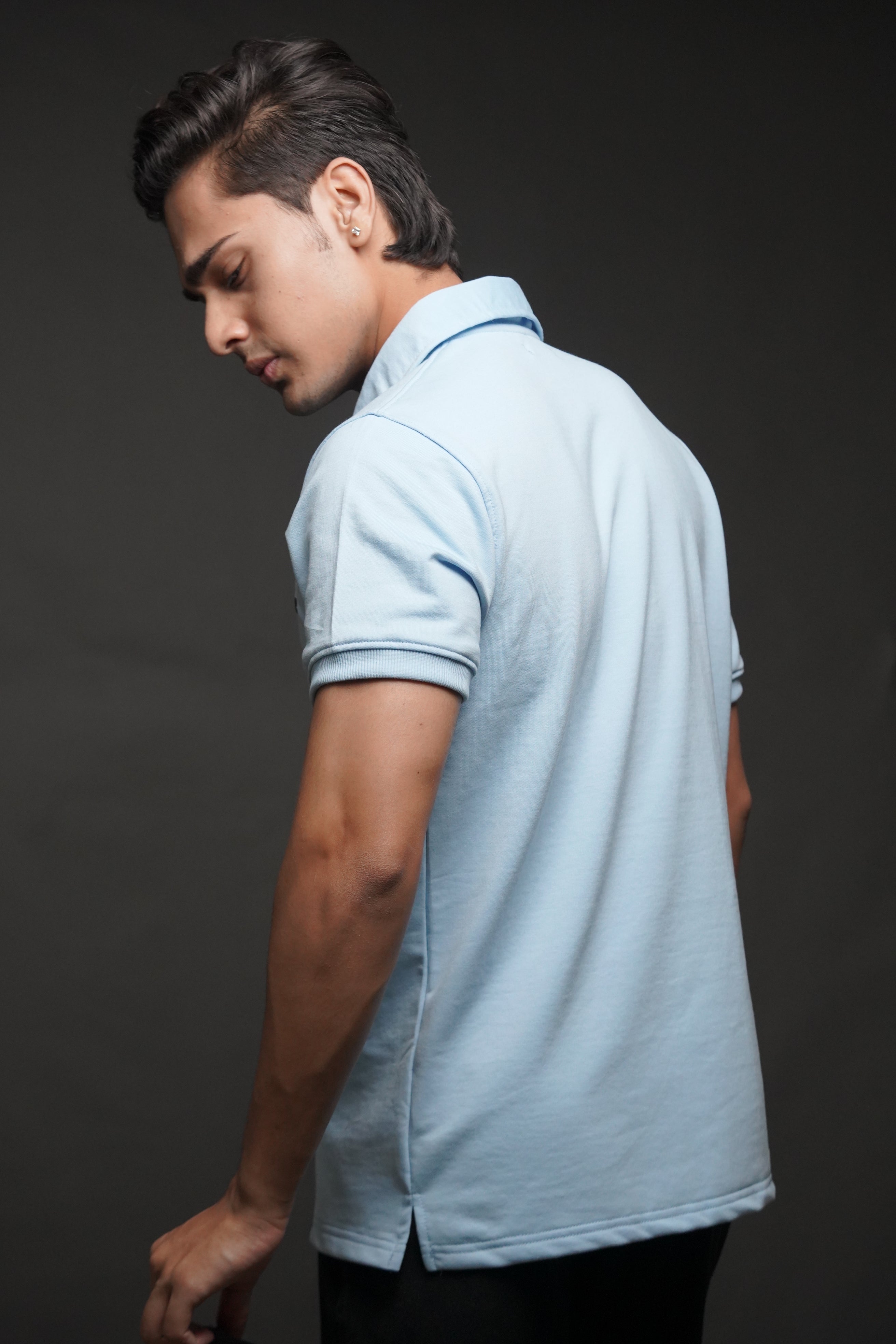 Men's Half Sleeve Poshflair Bubble Puff Polo t-shirt