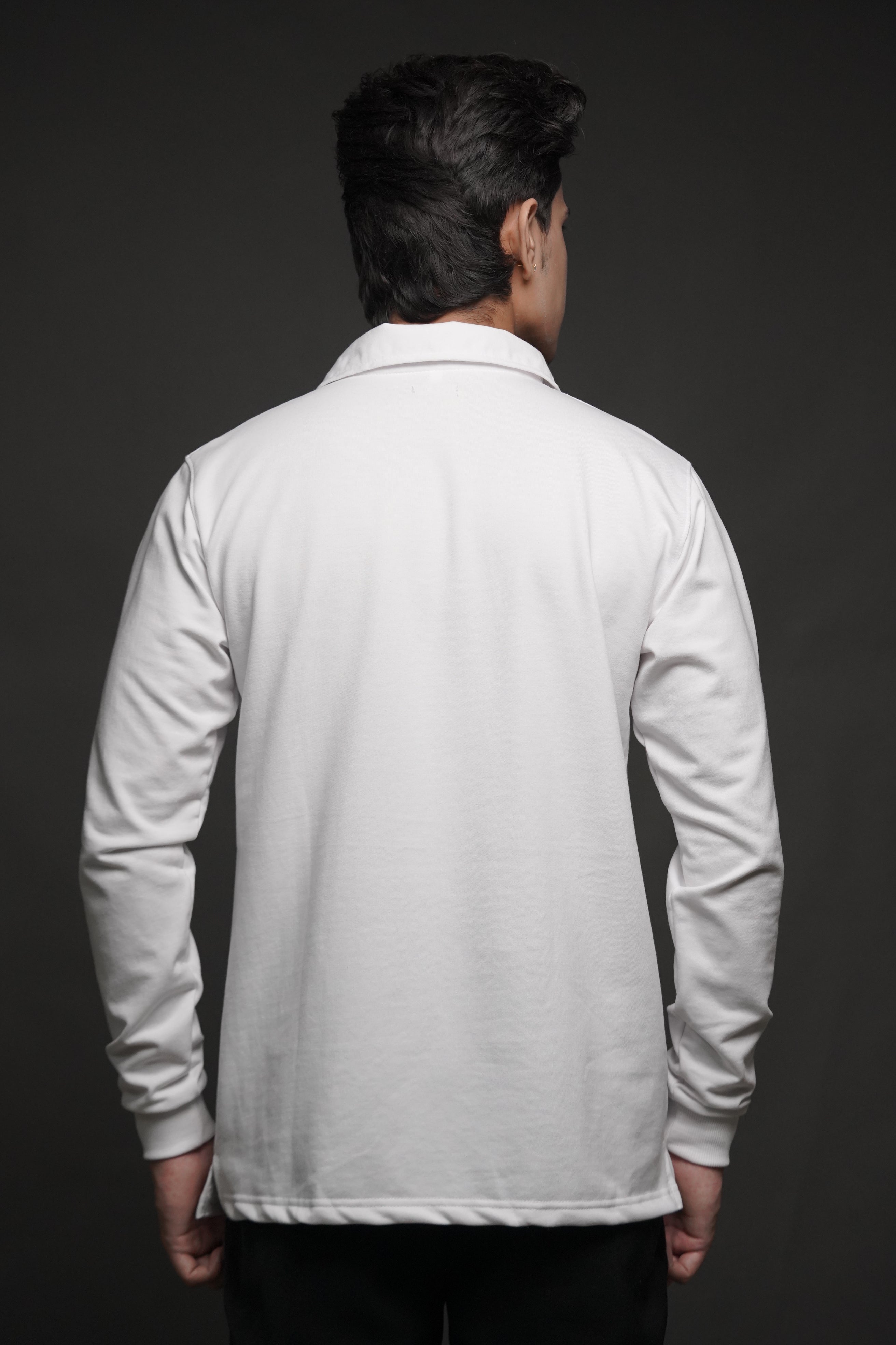 Men's Full Sleeve's Polo Embroidery Logo Tshirt