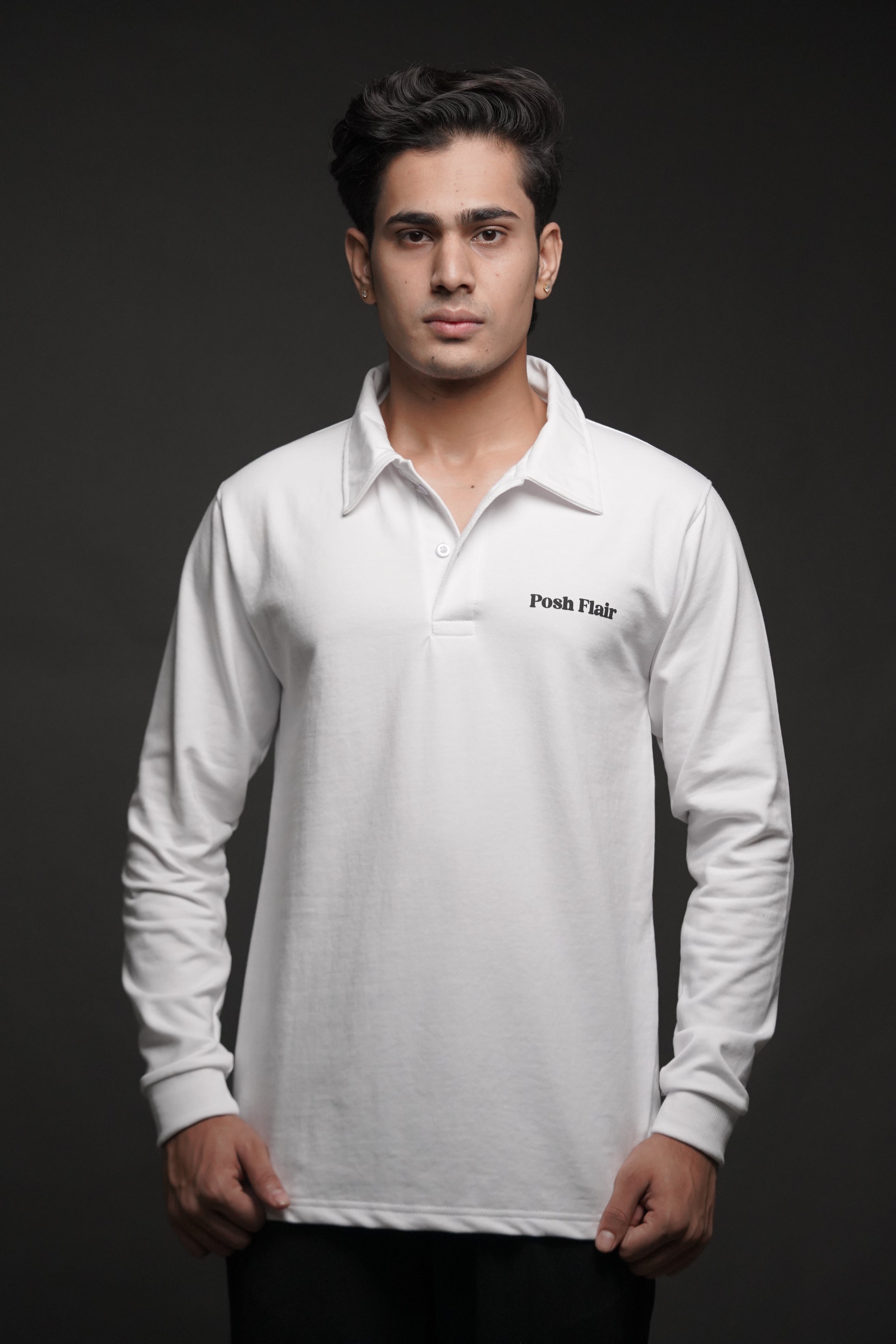 Men's Full Sleeve's Polo Puff T-shirt