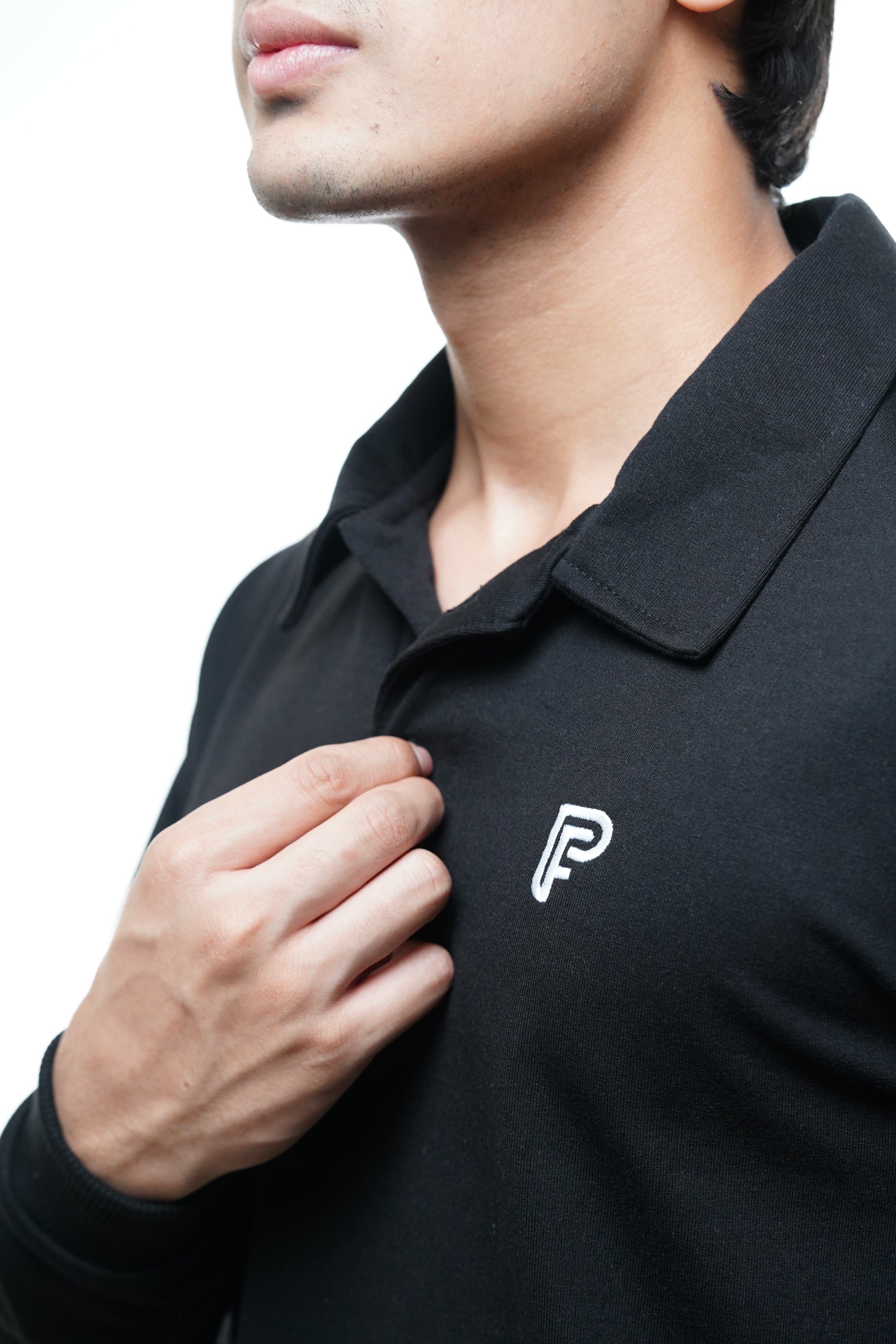 Men's Full sleeve's Polo Embroidery Logo Tshirt