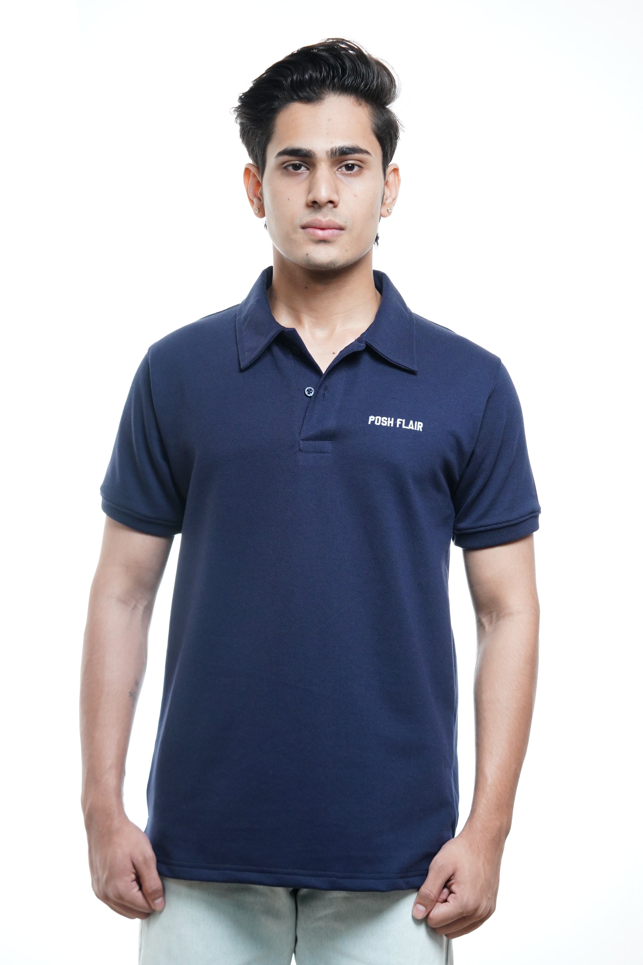 Men's Half Sleeve Poshflair Named Embroidery Polo t-shirt