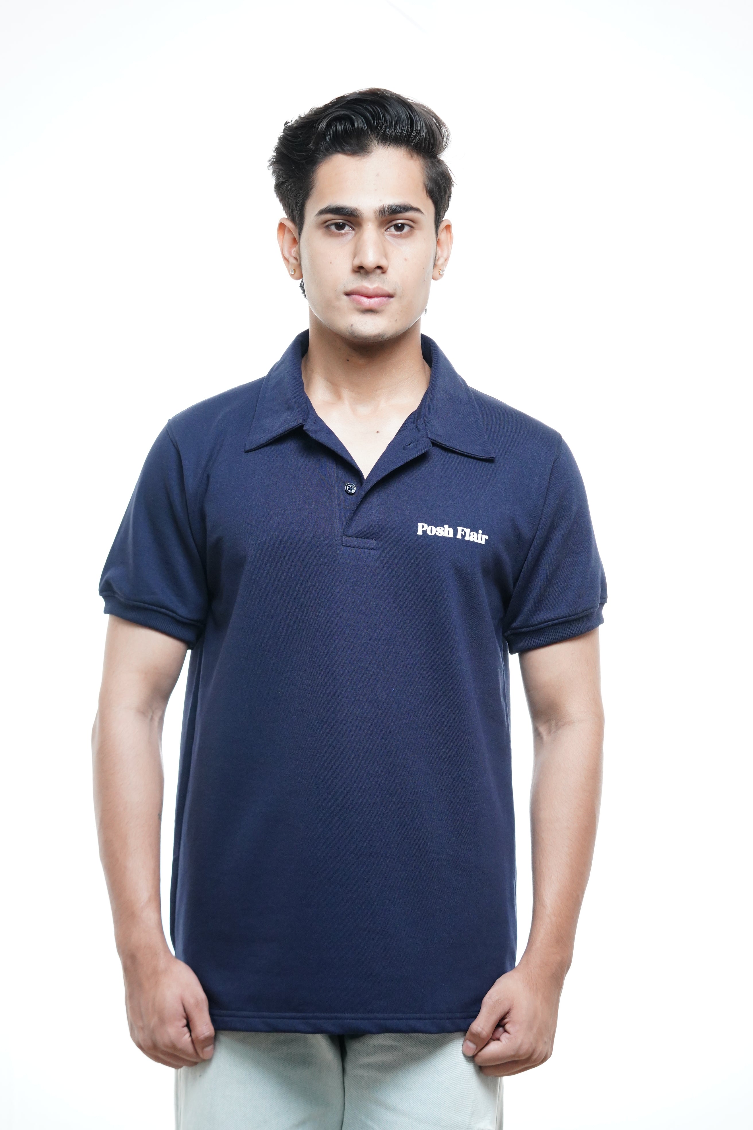 Men's Half Sleeve Poshflair Puff Polo t-shirt