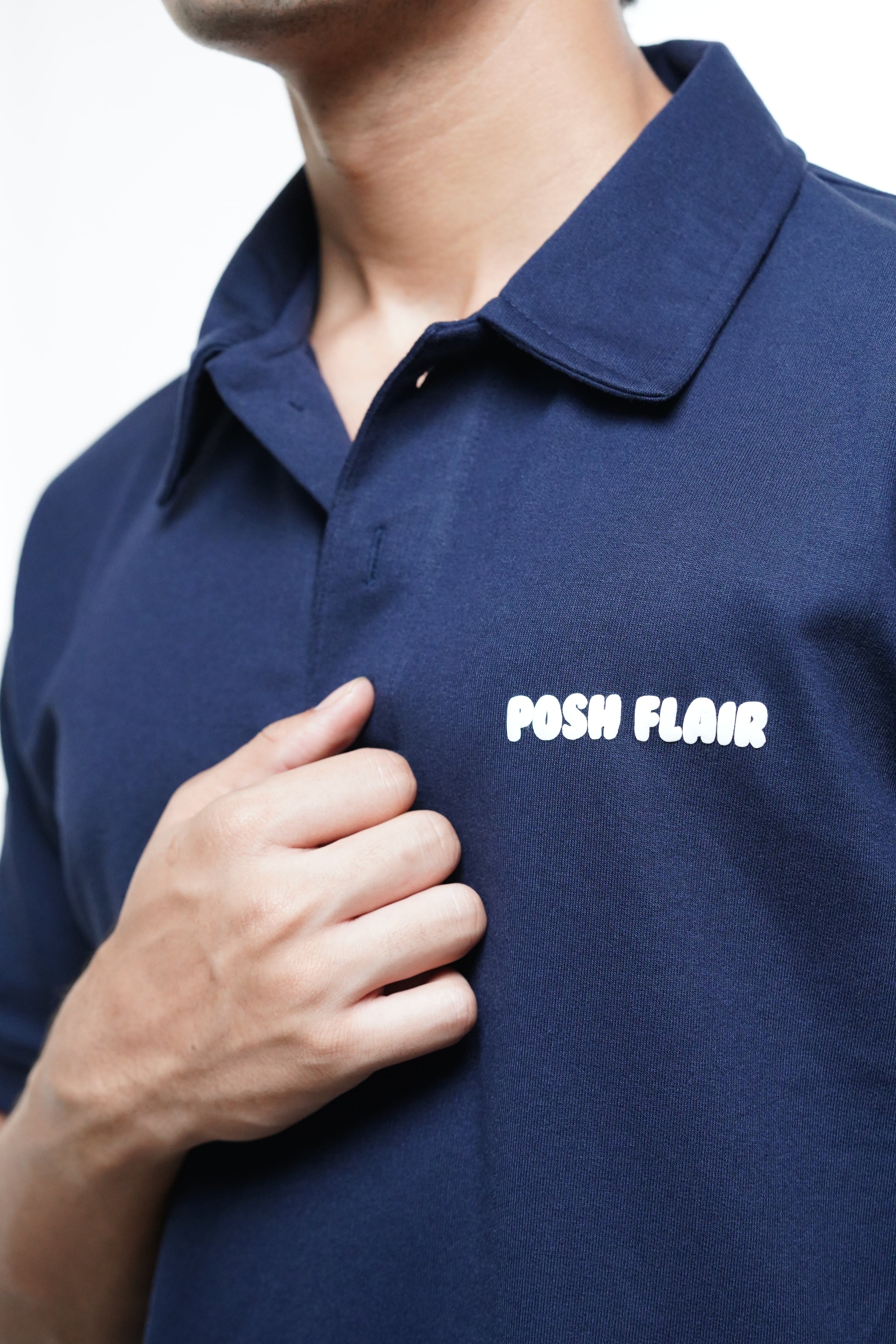 Men's Half Sleeve Poshflair Bubble Puff Polo t-shirt