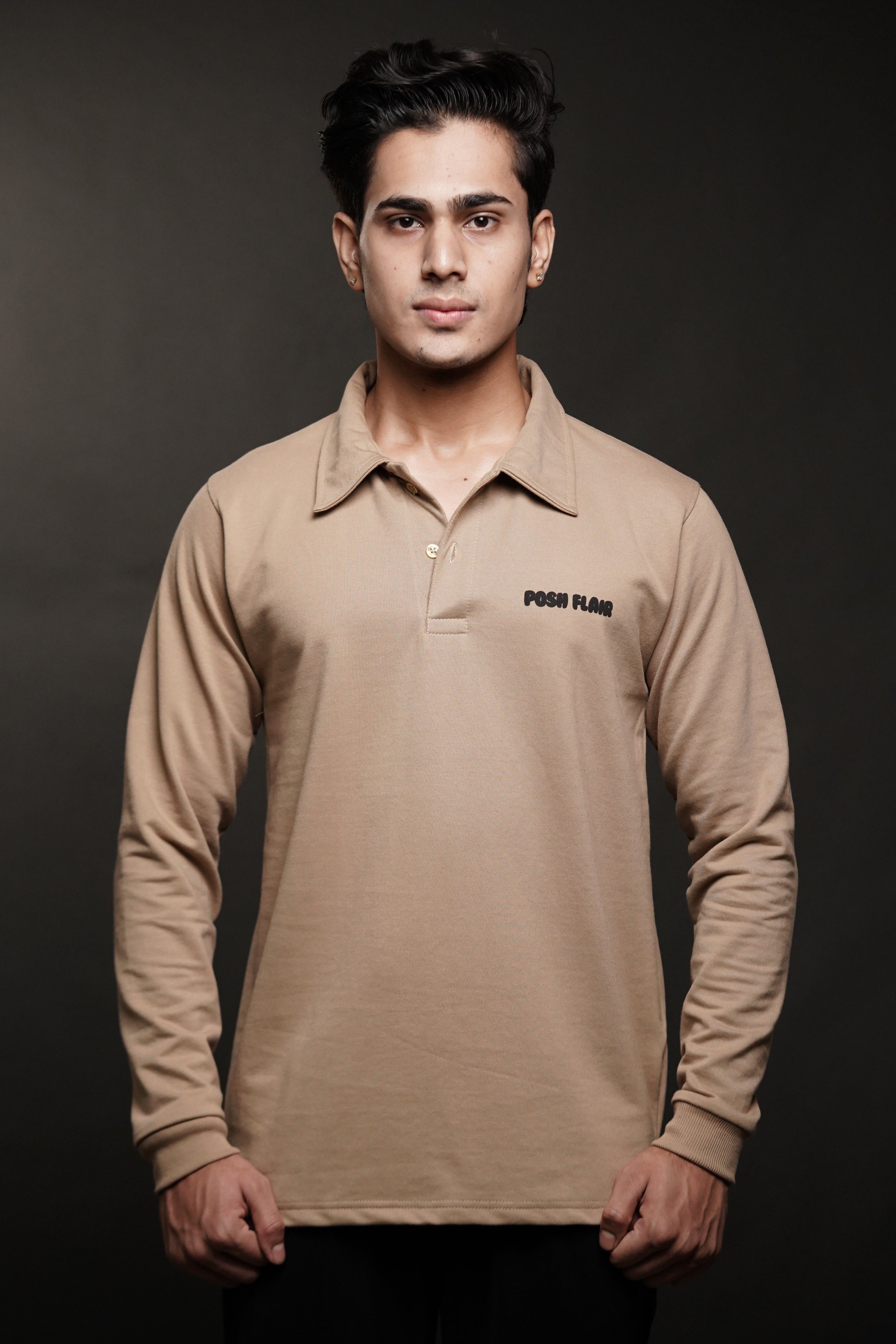 Men's Full Sleeve's Polo Bubble Puff T-shirt