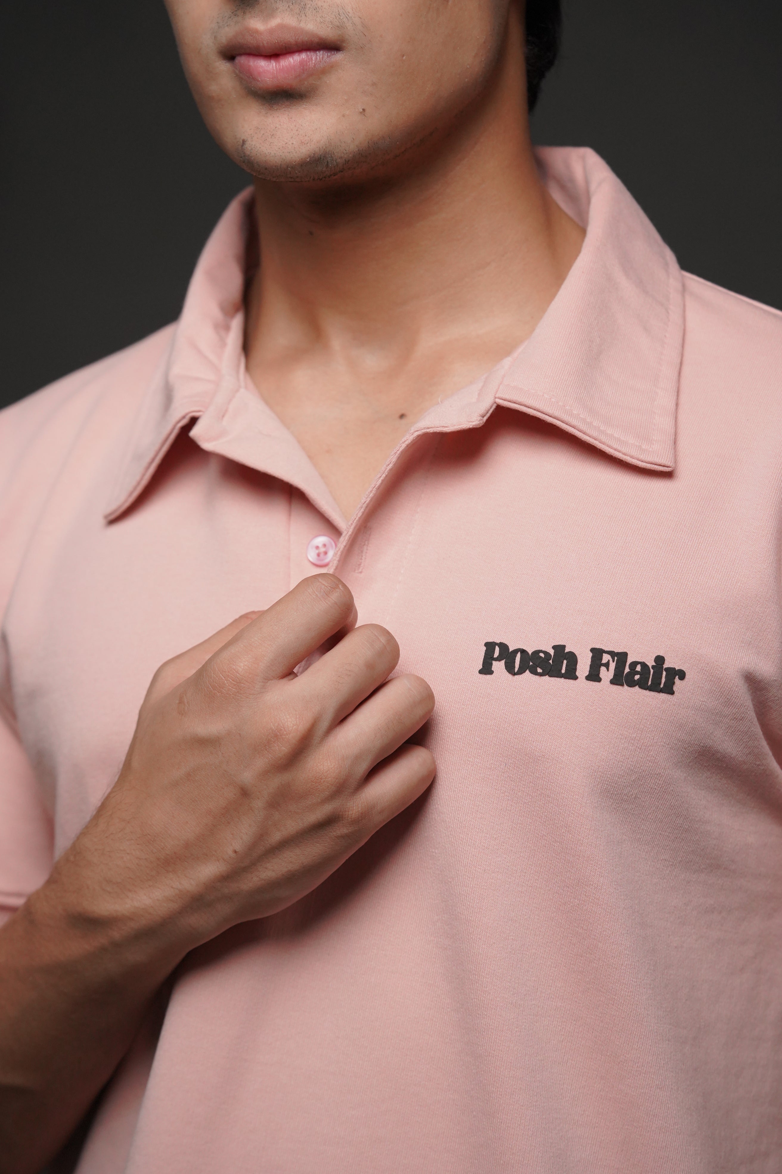 Men's Half Sleeve Poshflair Puff Polo t-shirt