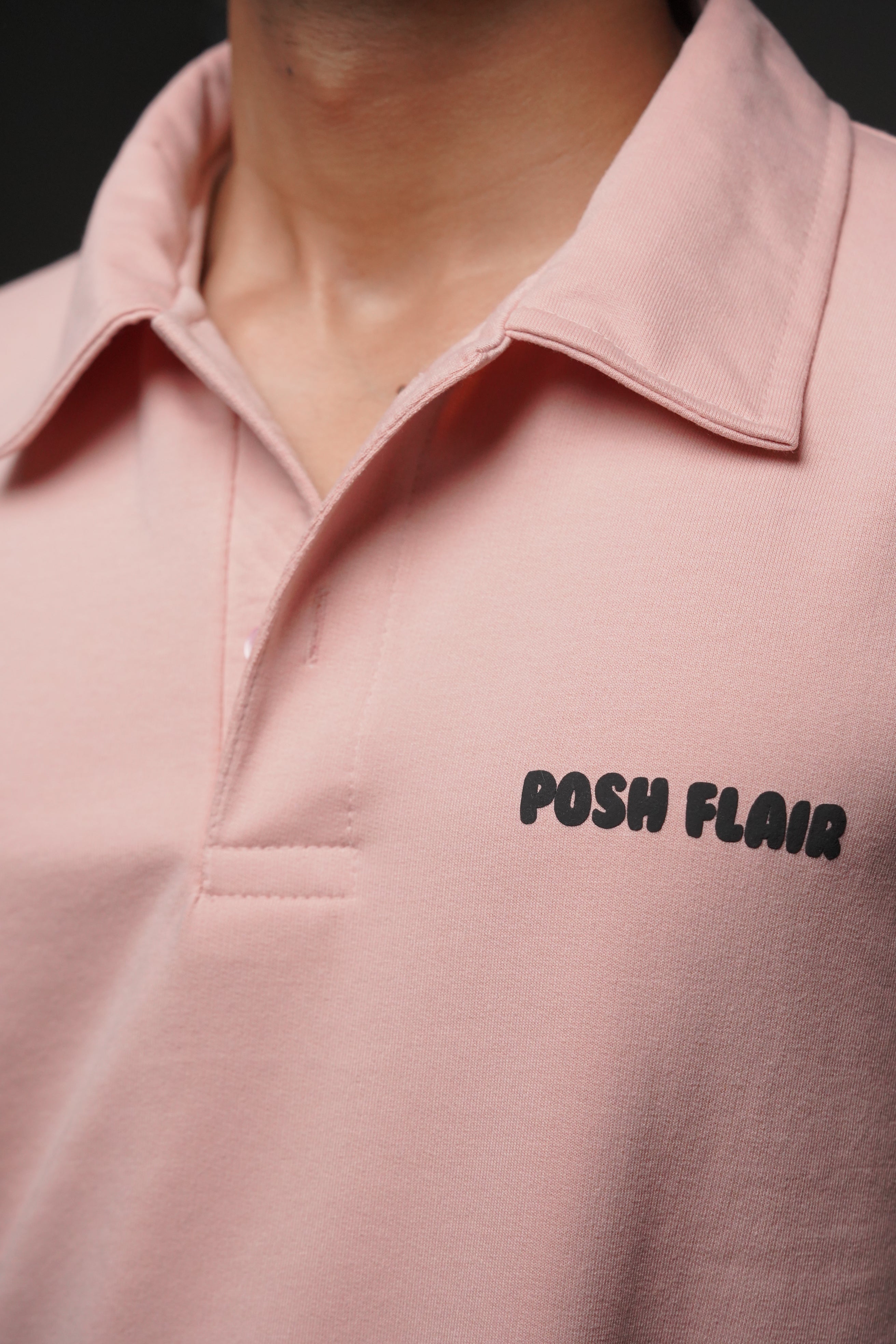 Men's Half Sleeve Poshflair Bubble Puff Polo t-shirt