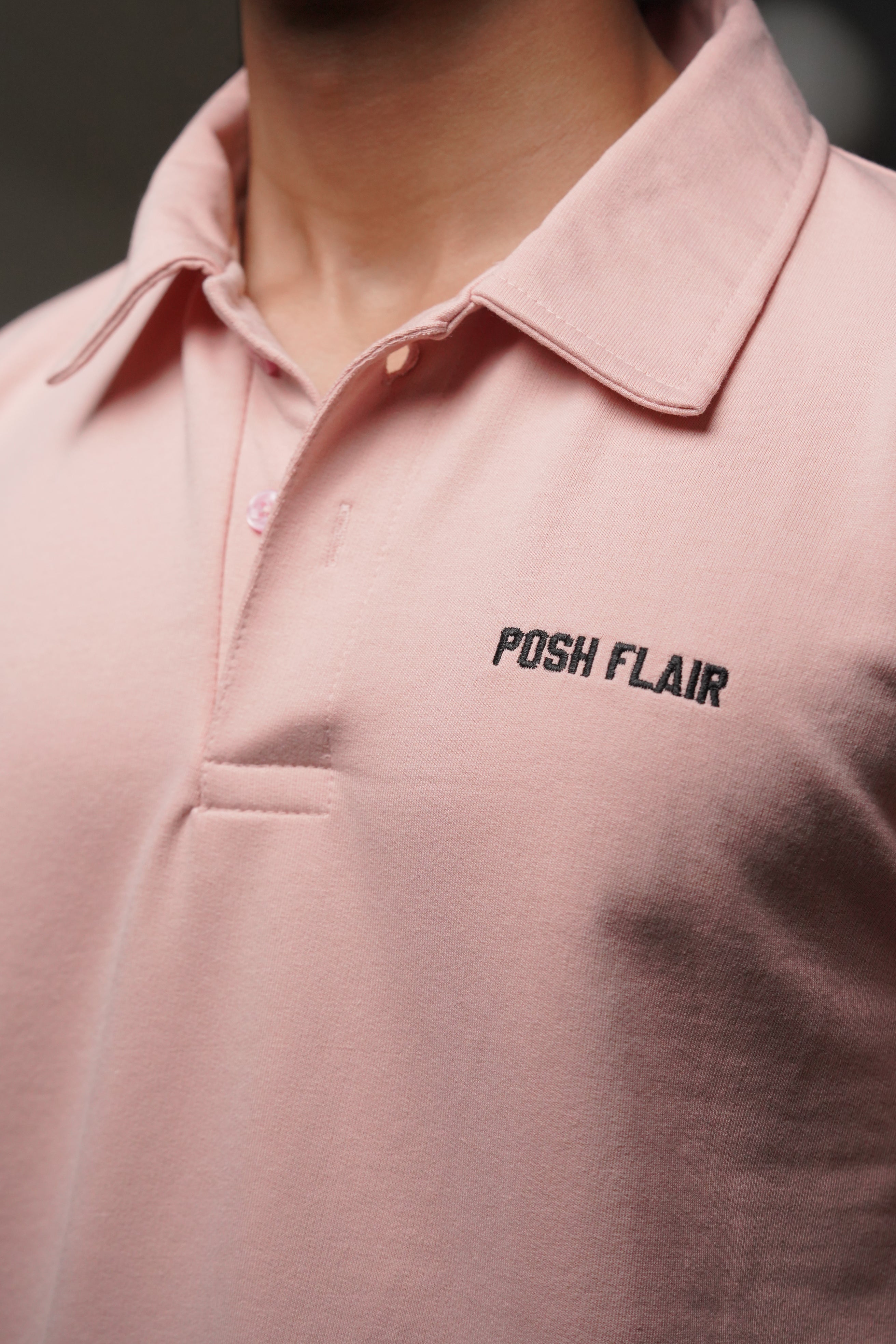 Men's Half Sleeve Poshflair Named Embroidery Polo t-shirt
