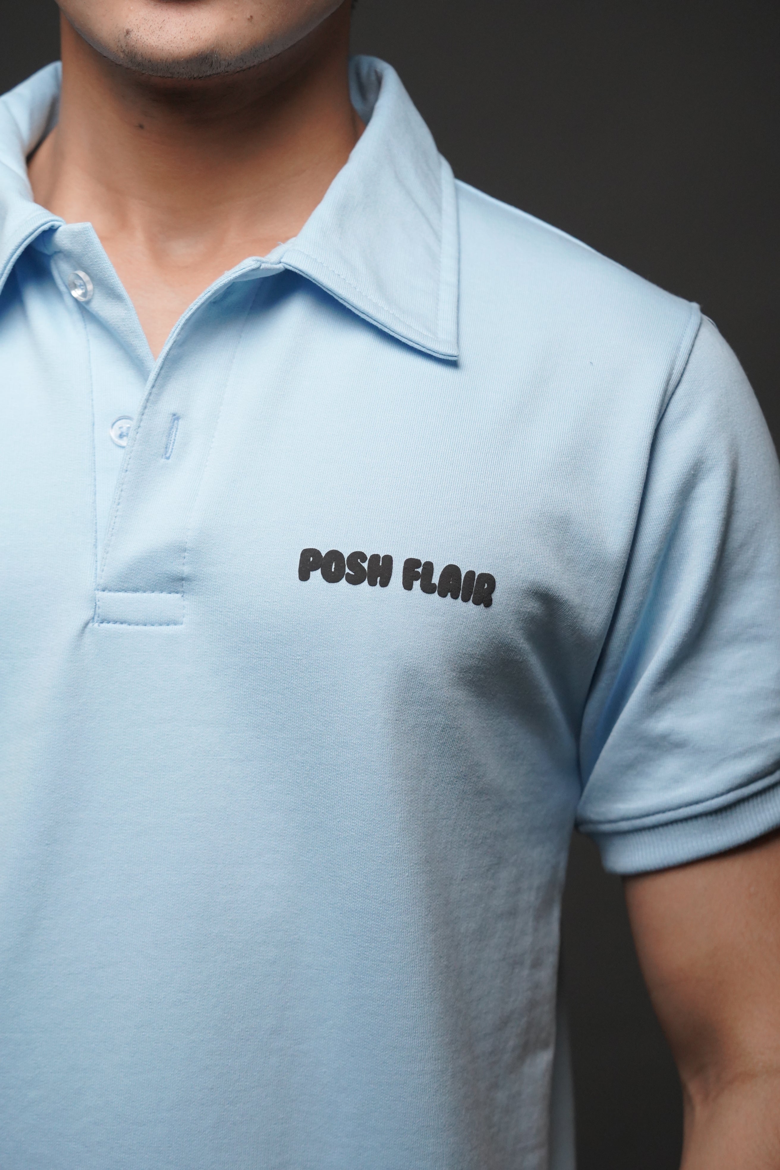 Men's Half Sleeve Poshflair Bubble Puff Polo t-shirt