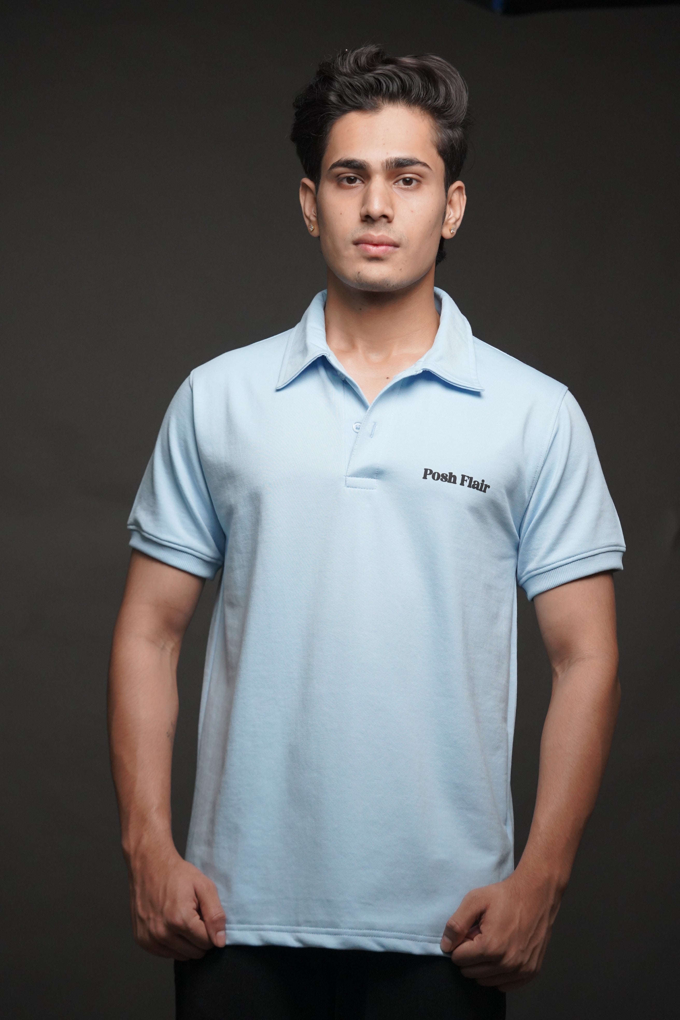 Men's Half Sleeve Poshflair Puff Polo t-shirt