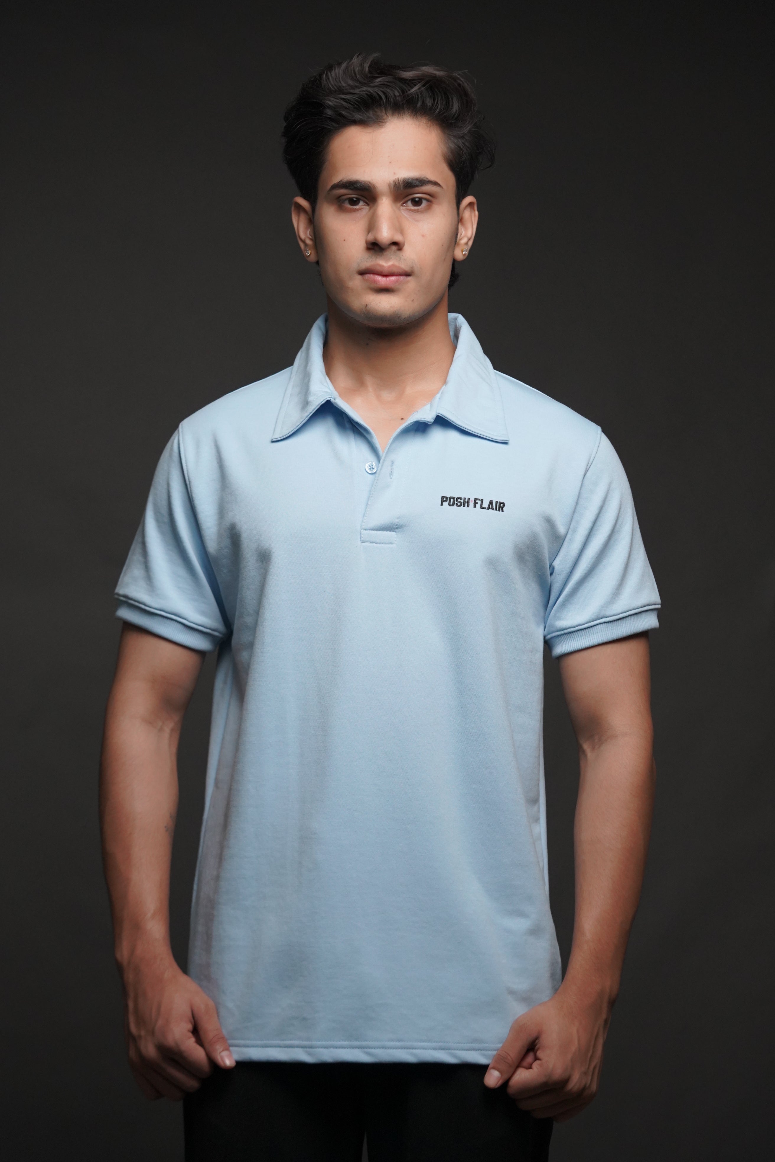 Men's Half Sleeve Poshflair Named Embroidery Polo t-shirt