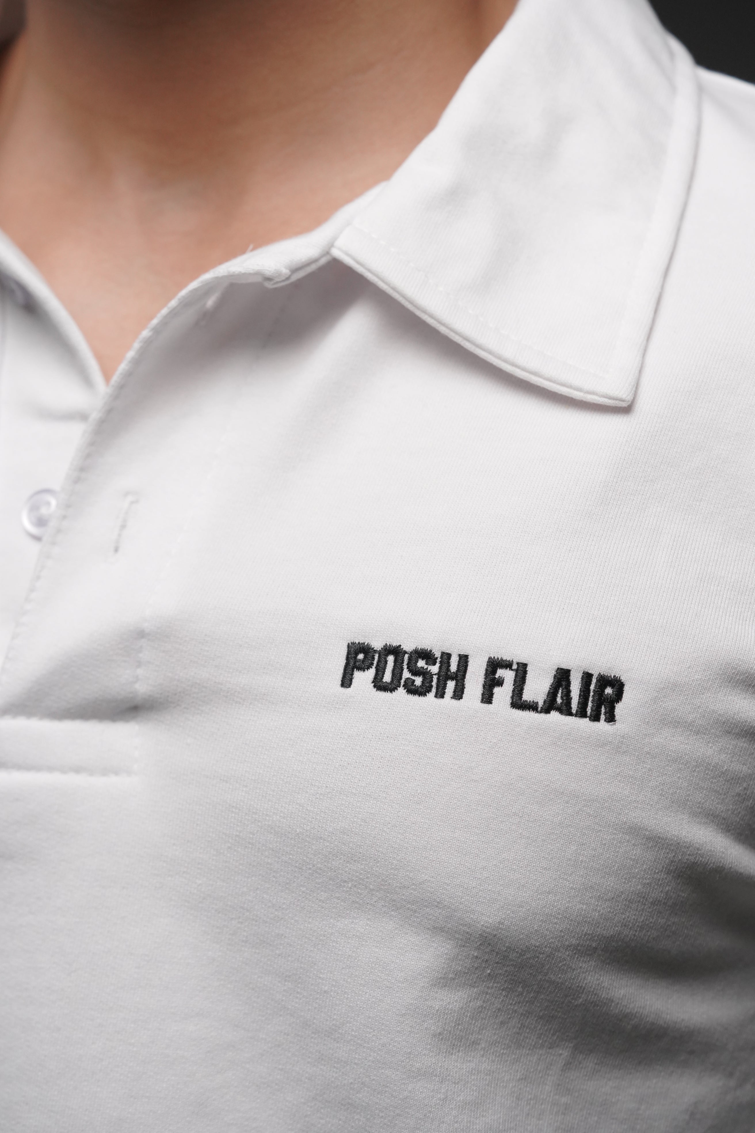 Men's Full Sleeve's Polo Named Embroidery T-shirt