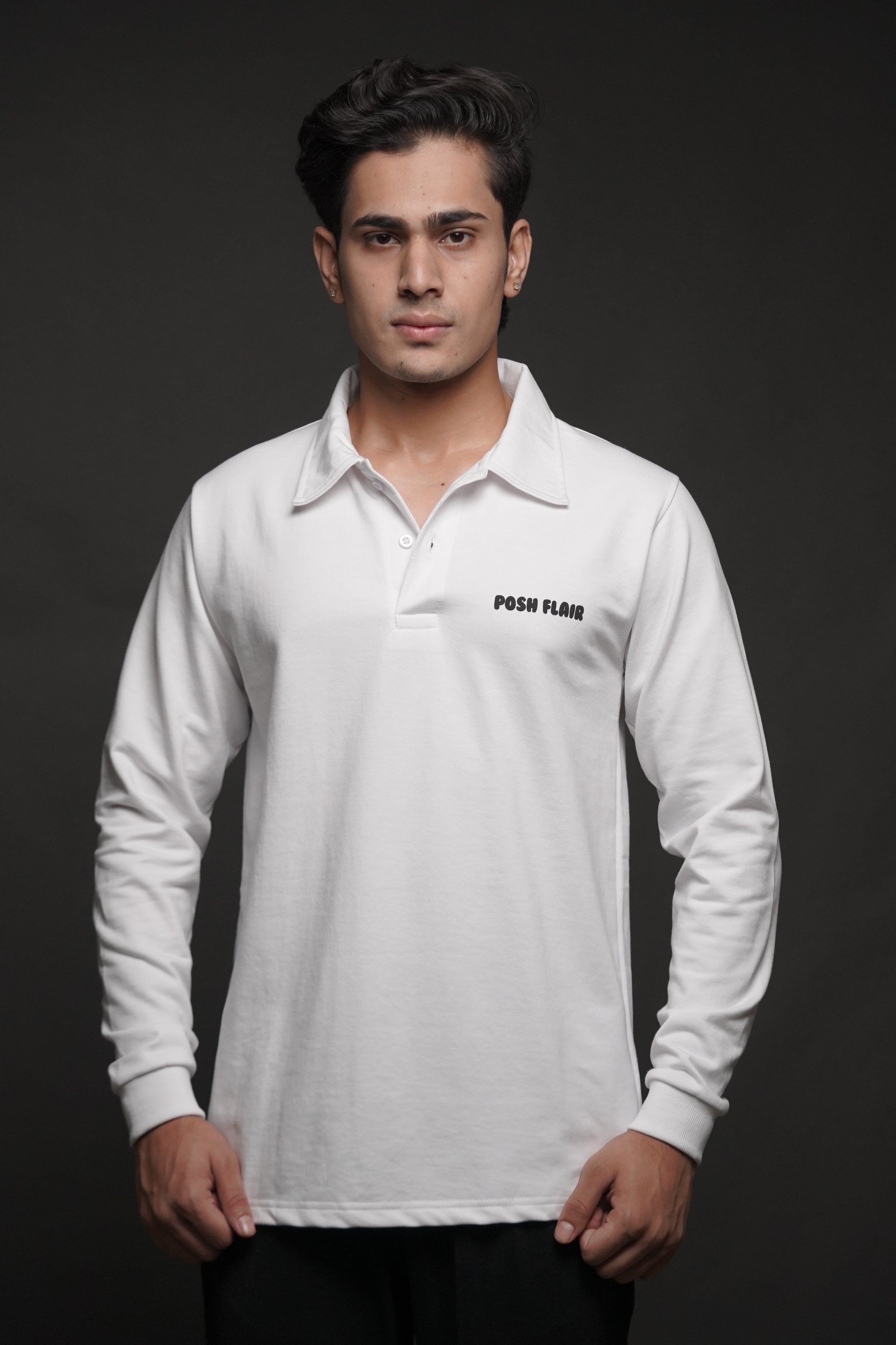 Men's Full Sleeve's Polo Bubble Puff T-shirt